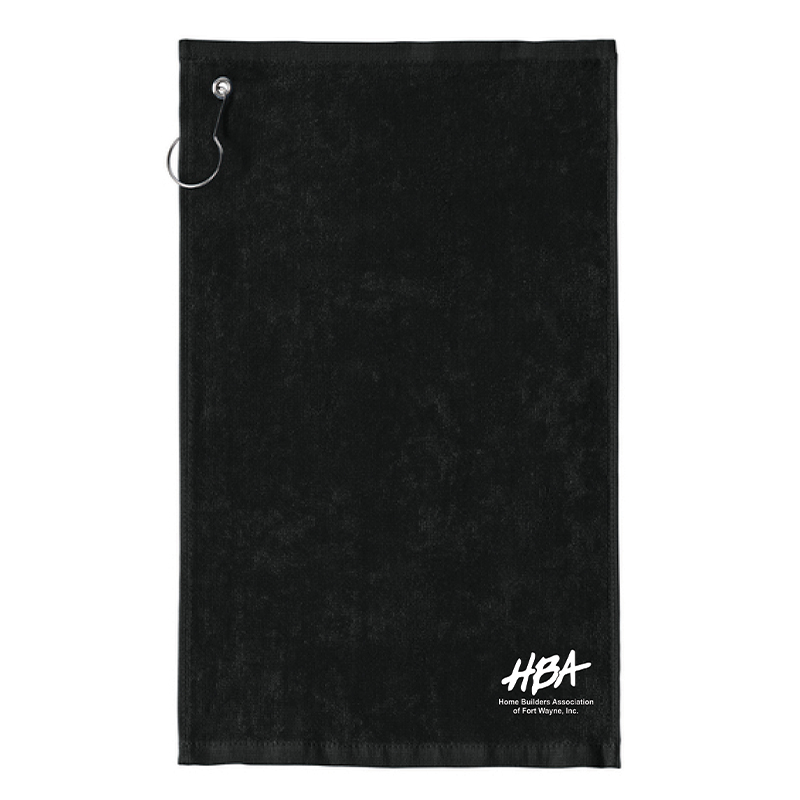 HBA - PT400 Port Authority Grommeted Hemmed Towel - Black