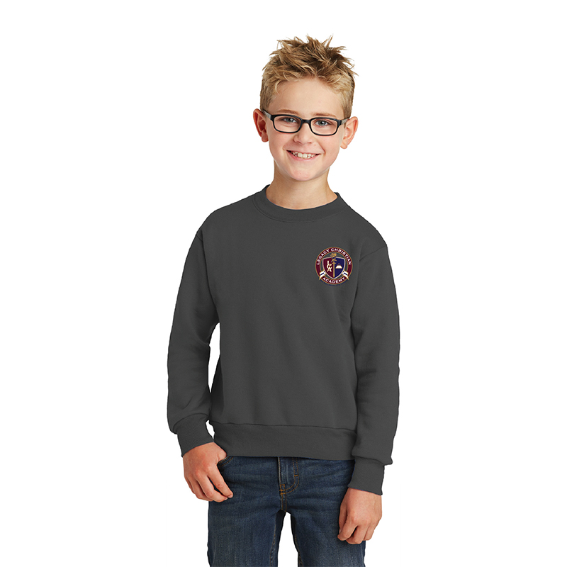 LCA - PC90Y Port & Company Essential Fleece Crewneck - Charcoal